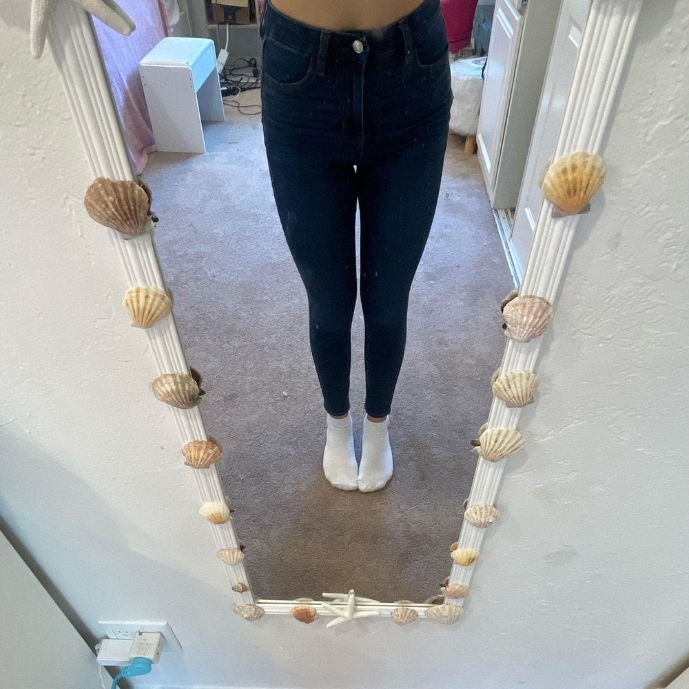 american eagle skinny jeans, size 0,curvy , super high rise jeggings